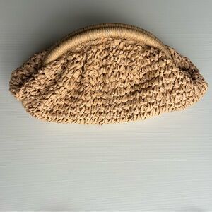 Mango Raffia Clutch with chain